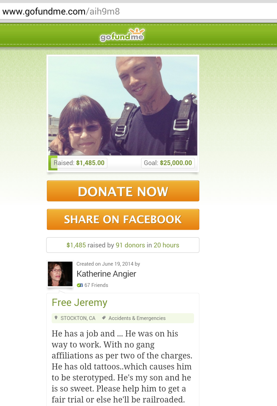 Go Fund Jeremy Inside Jamari Fox