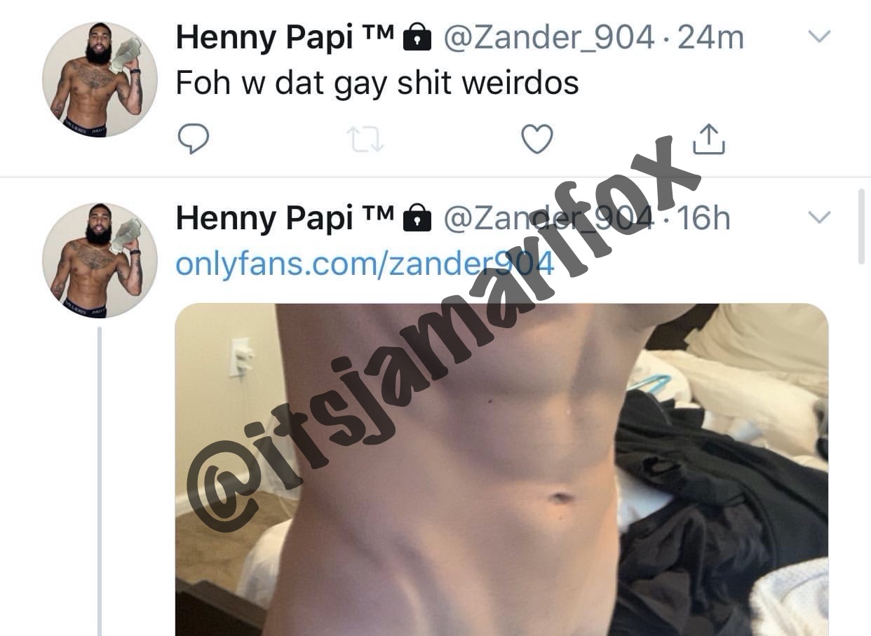 zander904 thinks gay people are weird af and got no hands on twitter? |  inside jamari fox
